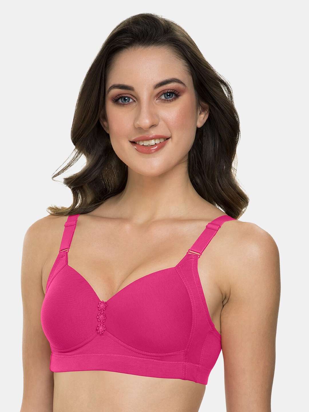 

Tweens Full Coverage Lightly Padded Bra With All Day Comfort, Pink