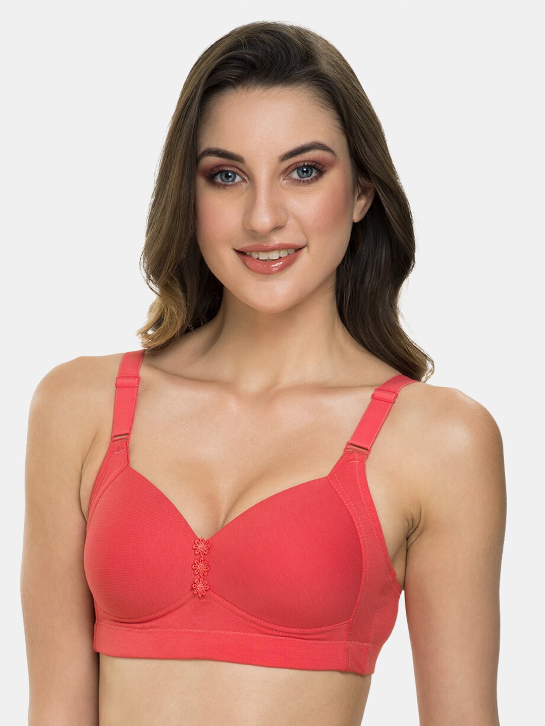

Tweens Full Coverage Lightly Padded Bra With All Day Comfort, Coral