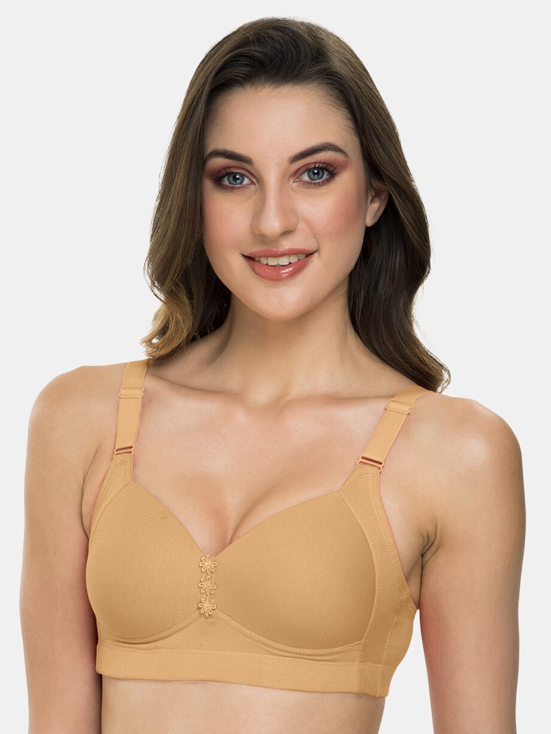 

Tweens Full Coverage Lightly Padded Bra With All Day Comfort, Beige