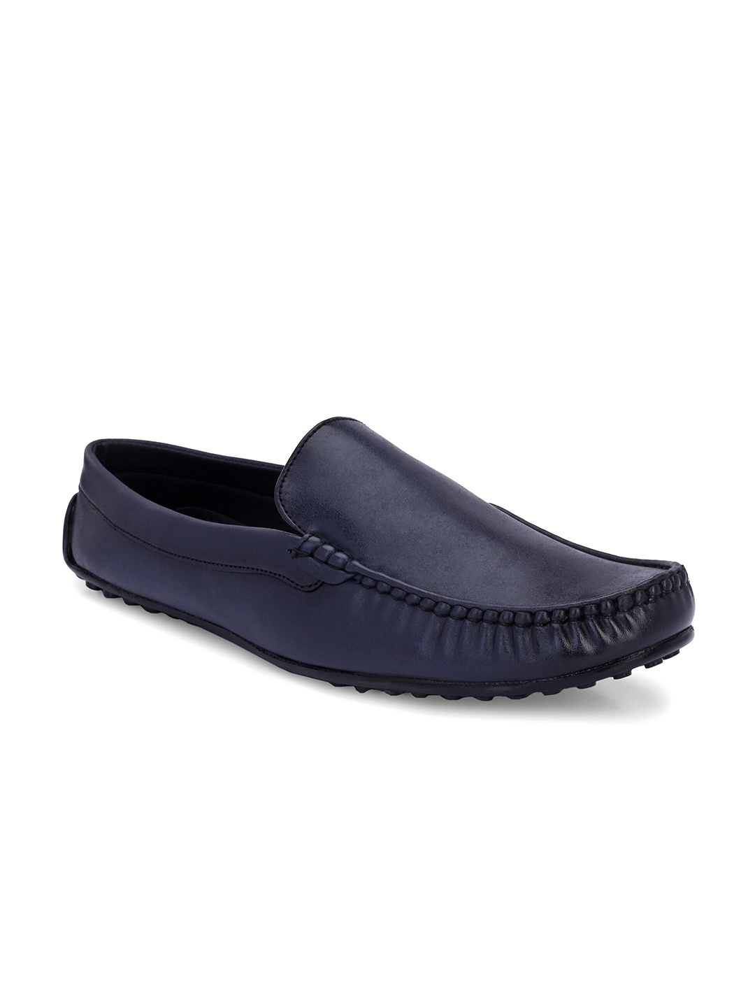 

Eego Italy Men Textured Slip-On Loafers, Blue