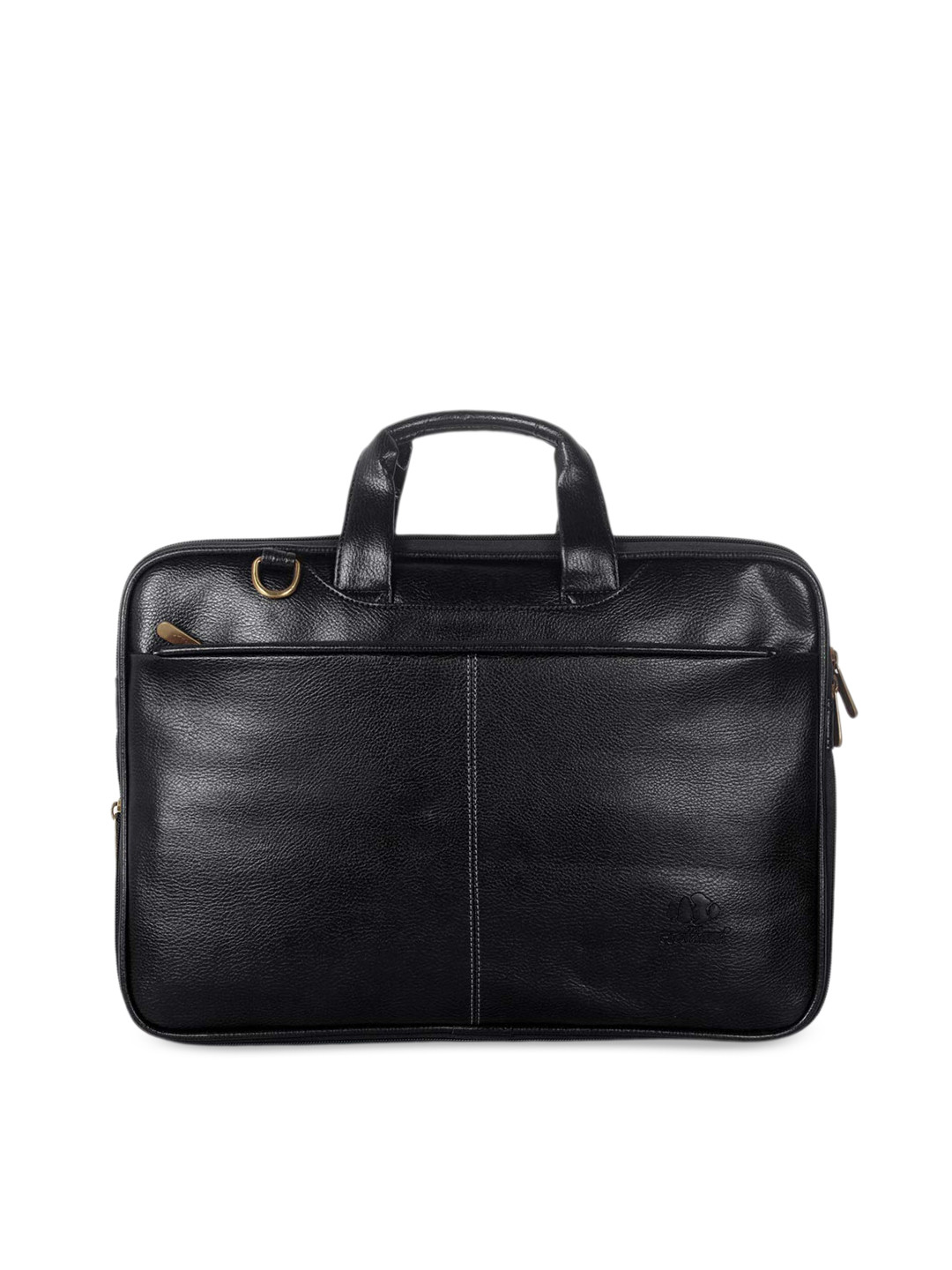

THE CLOWNFISH Unisex Leather Laptop Bag, Black