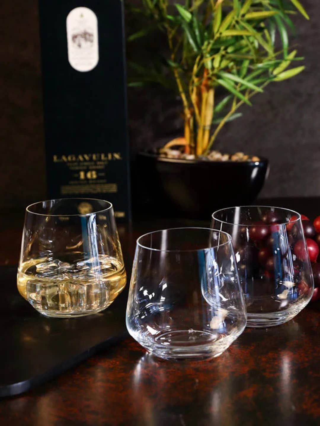

smart serve 6-Pieces Transparent Whiskey Glass 370 ml Each