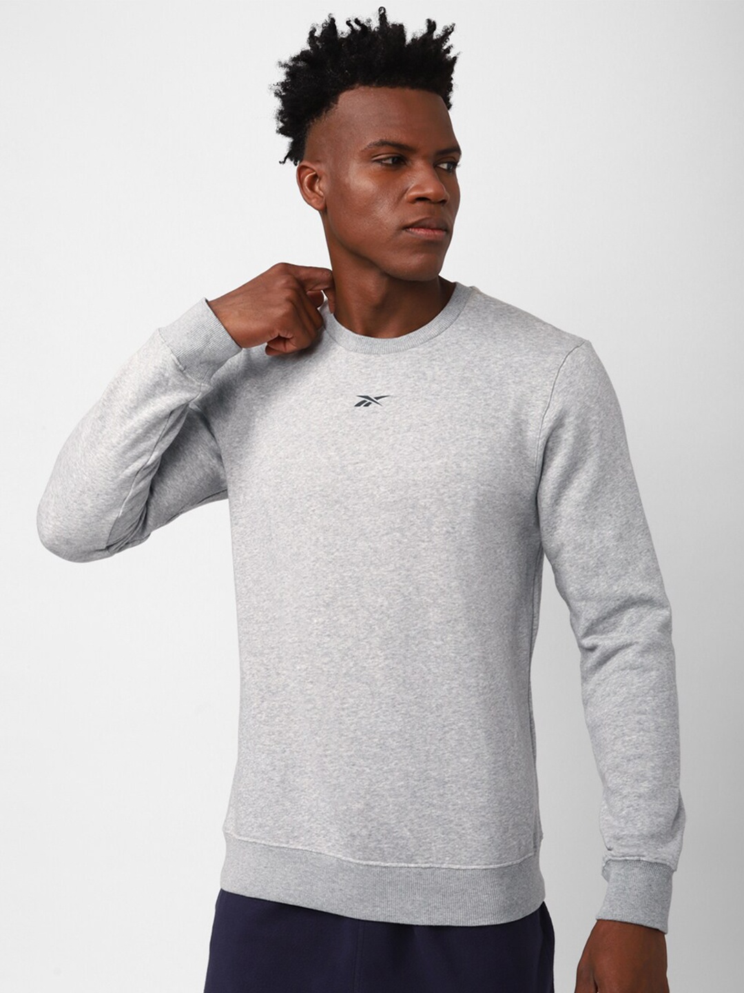 

Reebok Men Training Foundation Pullover Sweatshirt, Grey