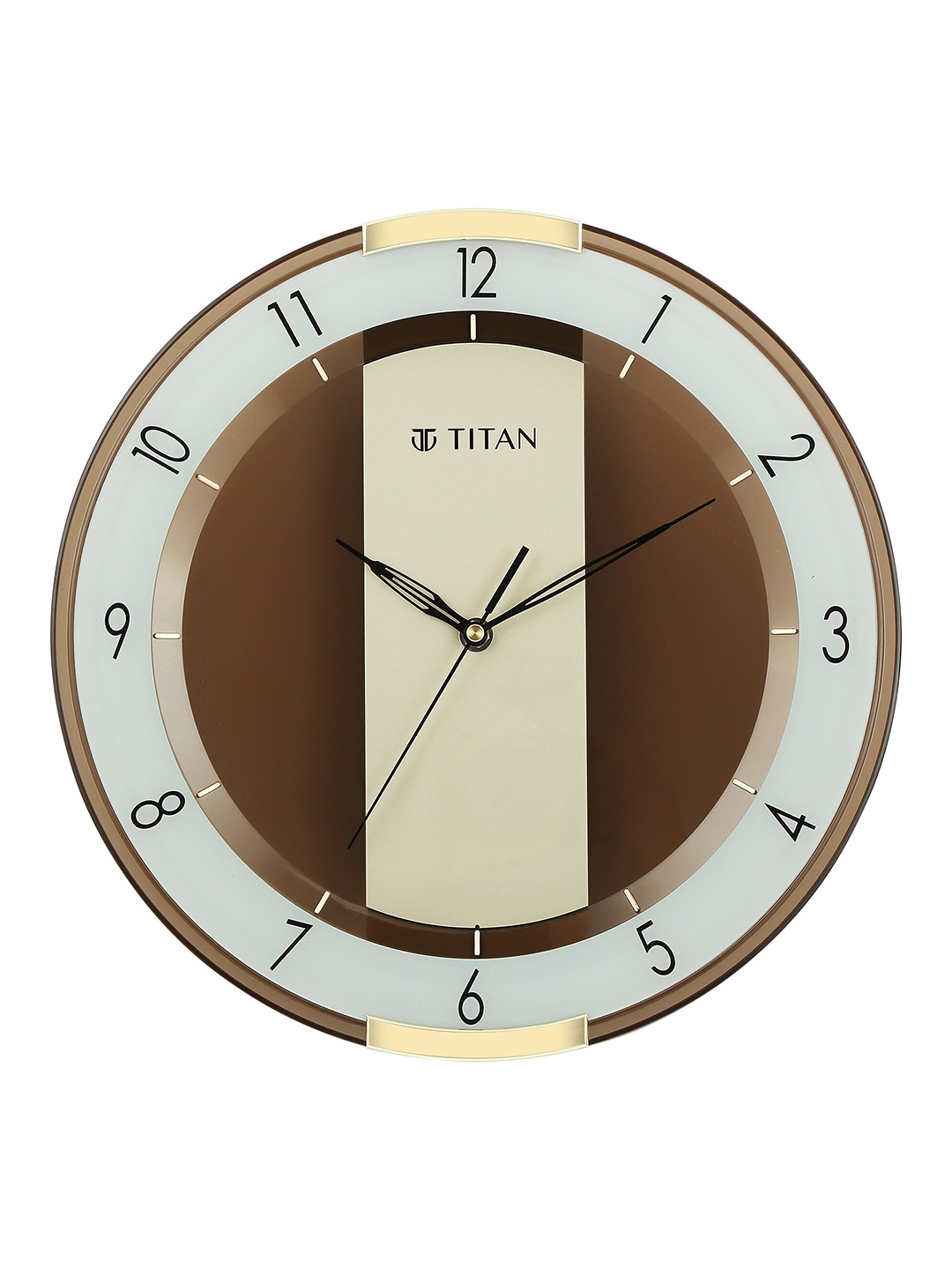 

Titan Brown & Off White Colourblocked Analogue Contemporary Wall Clock