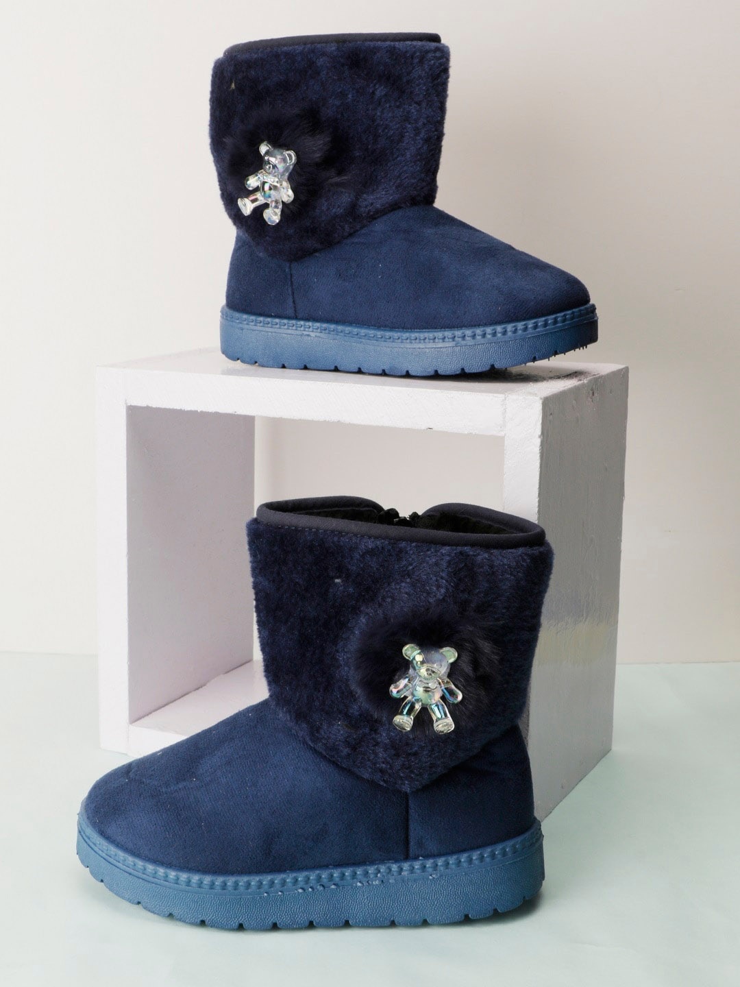

PASSION PETALS Girls Suede Winter Boots, Blue