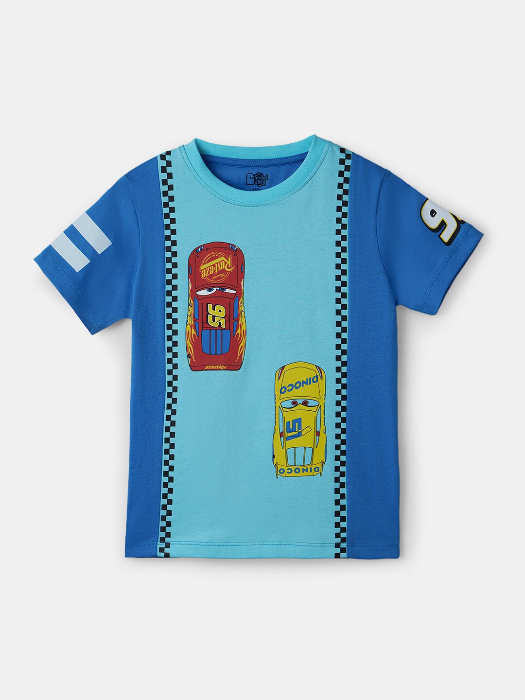 

The Souled Store Boys Blue Graphic Printed Pure Cotton T-shirt