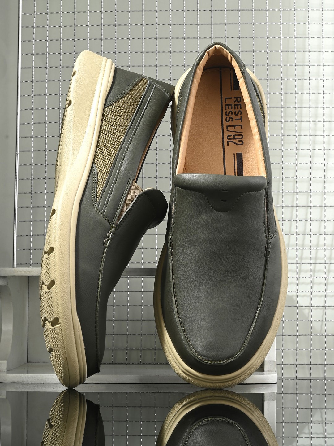 

SPYKAR Men Comfort Insole Slip On Loafers, Olive