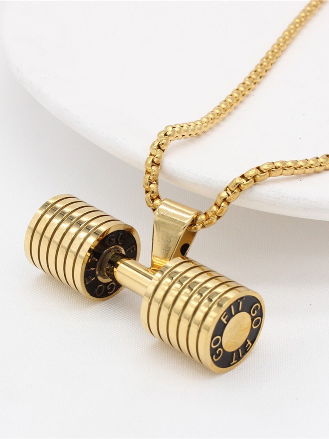 

MYKI Gold-Plated Non-Fading Gym Fitness Charm Pendant