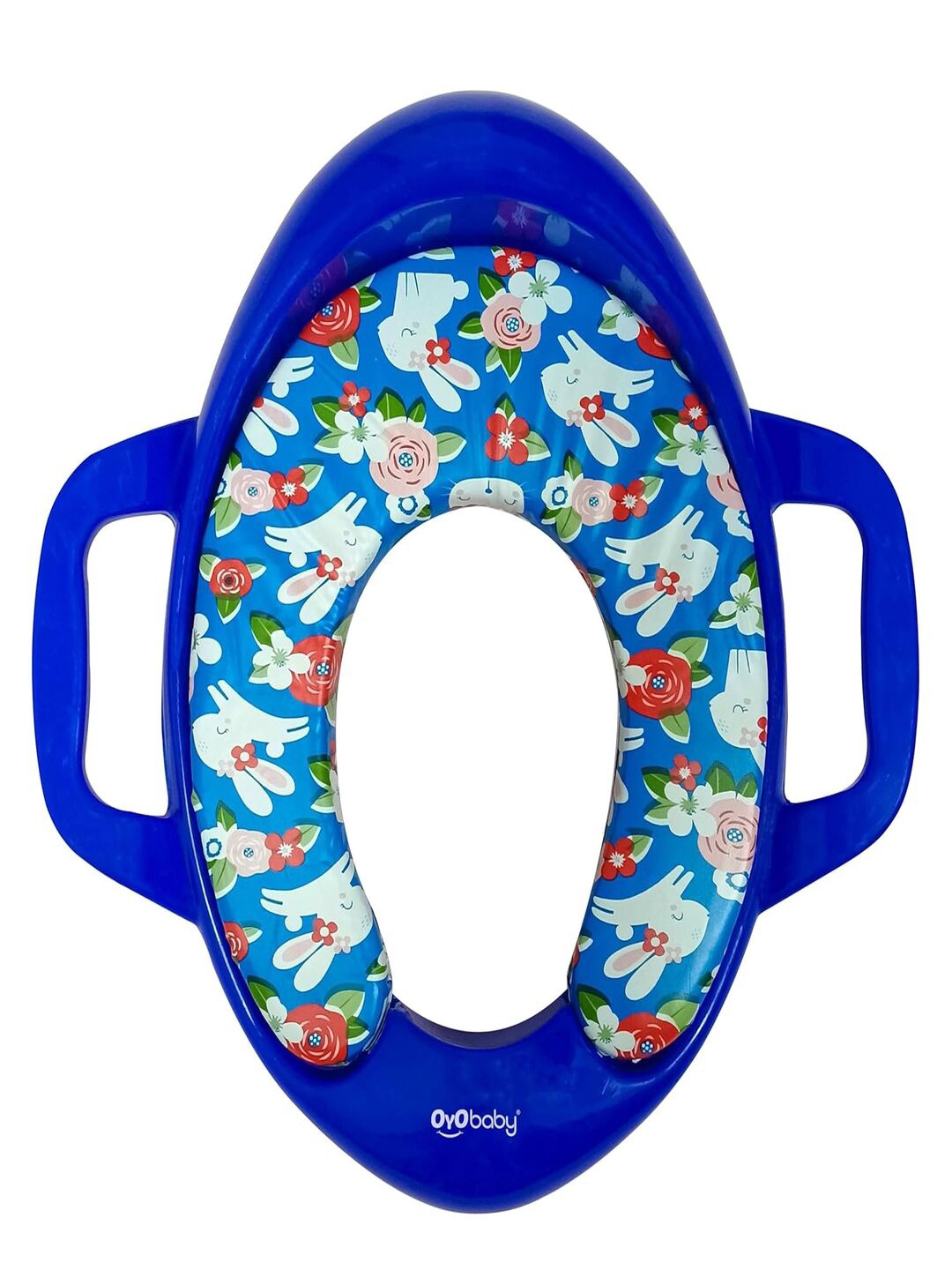 

OyO Baby Kids Blue Printed Cushioned Potty Seat with Handle