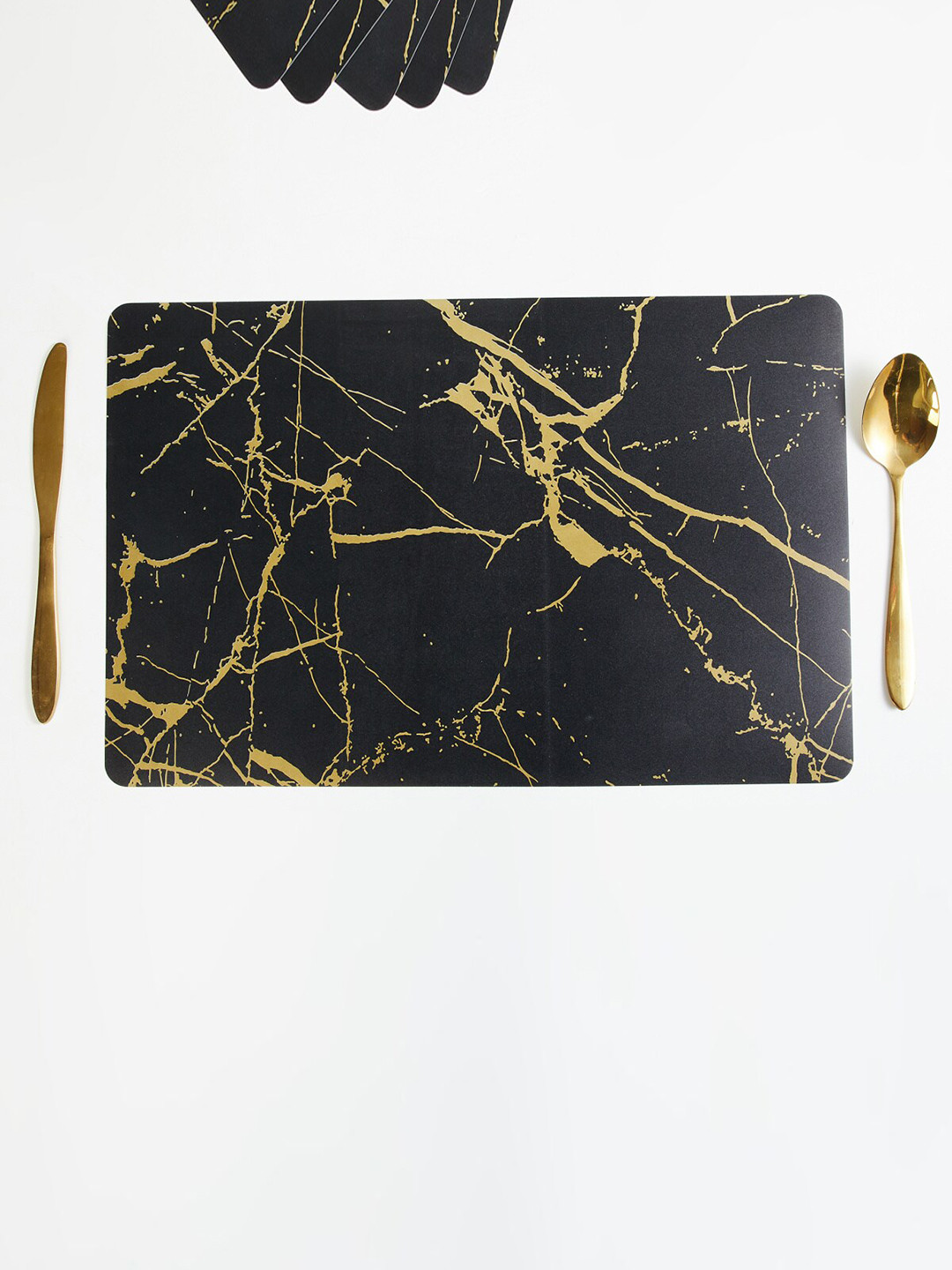 

Home Centre Black 6 Pieces Printed Table Placemats