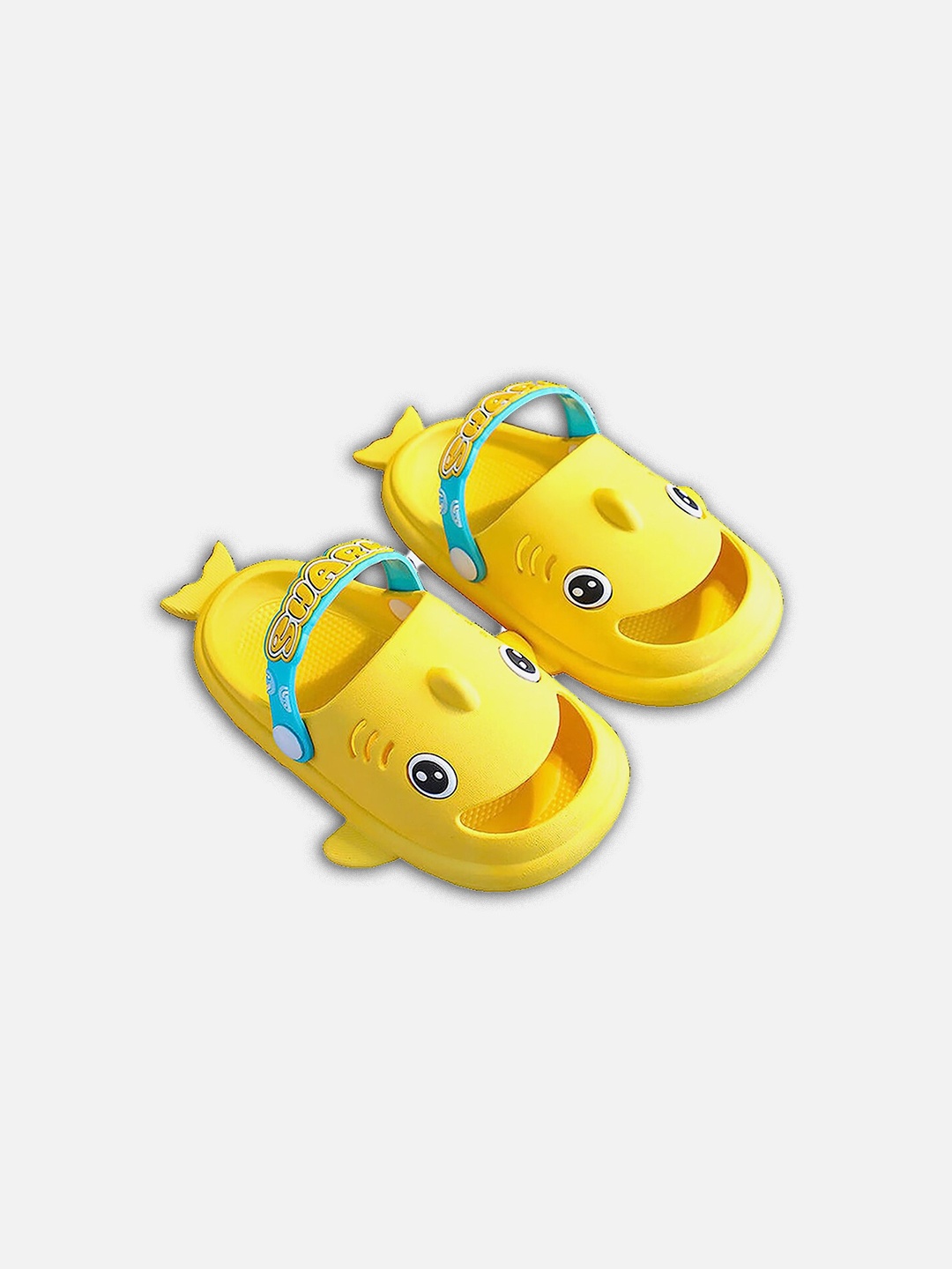 

Little Surprise Box LLP Kids Shark Rubber Clogs, Yellow