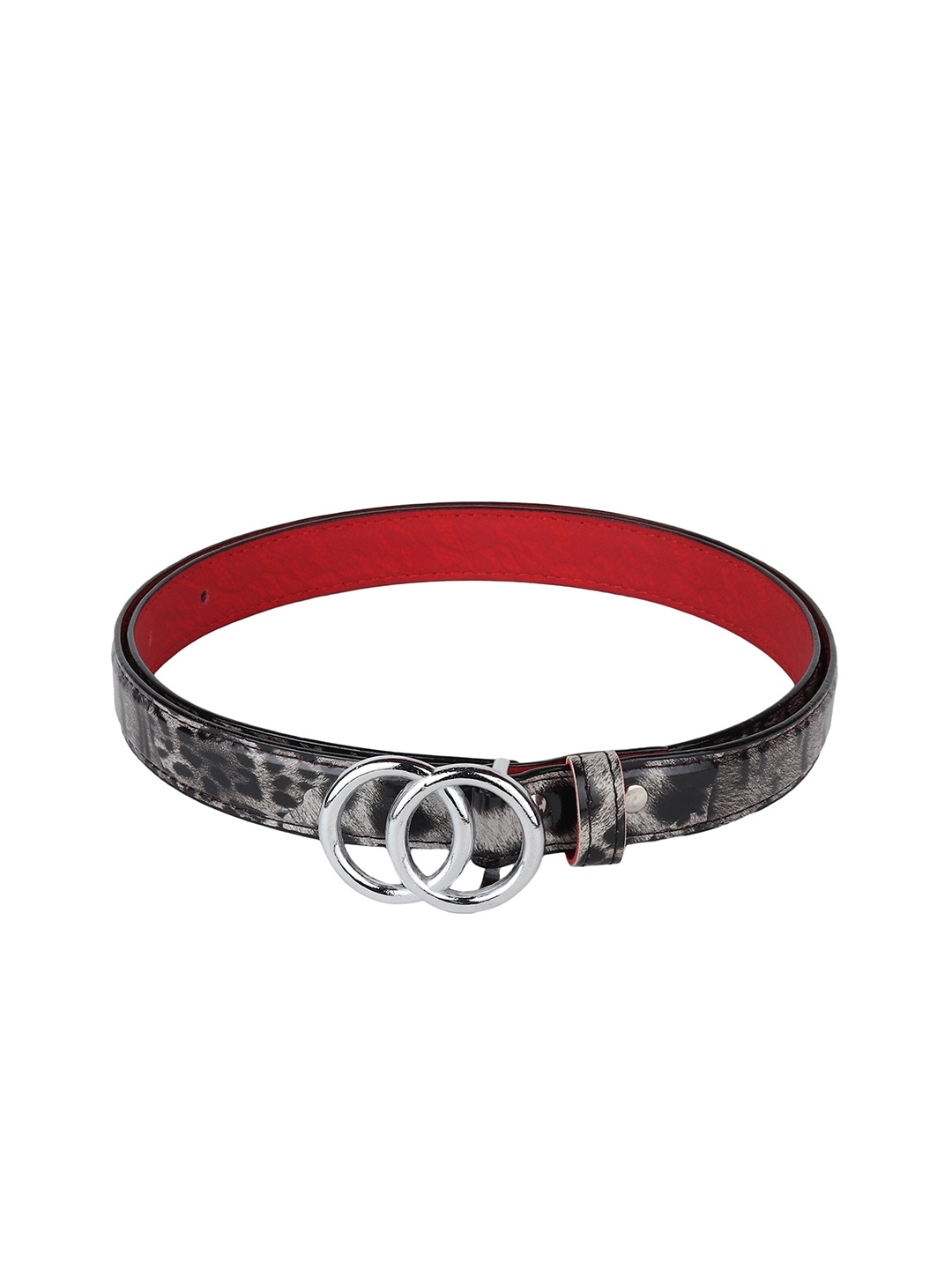 

Mast & Harbour Women Black Printed Slim Belt