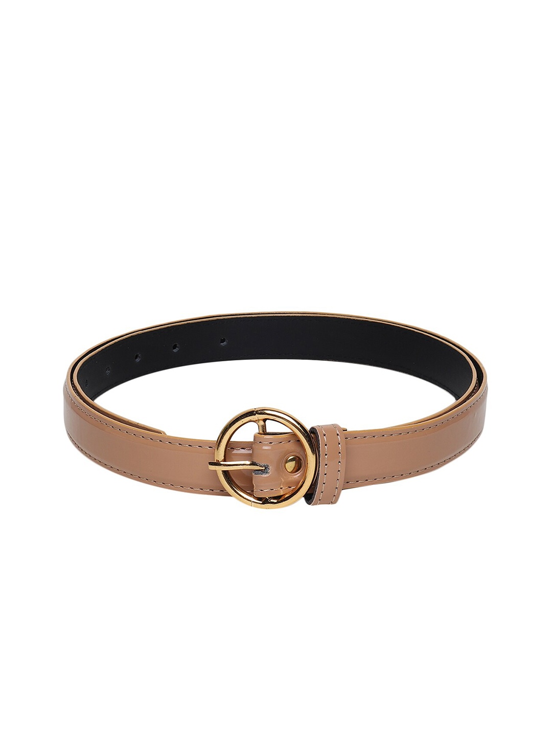 

Mast & Harbour Women Beige & Gold-Toned Slim Belt