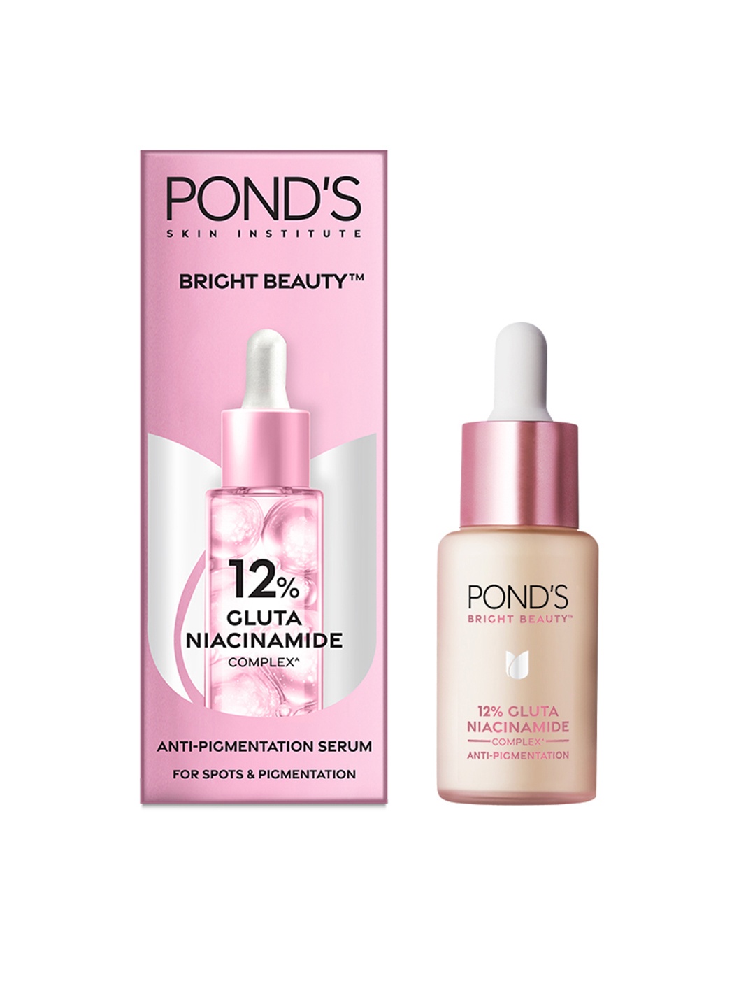 

Ponds Bright Beauty Anti-Pigmentation Serum with 12% Gluta-Niacinamide Complex - 14ml, Pink