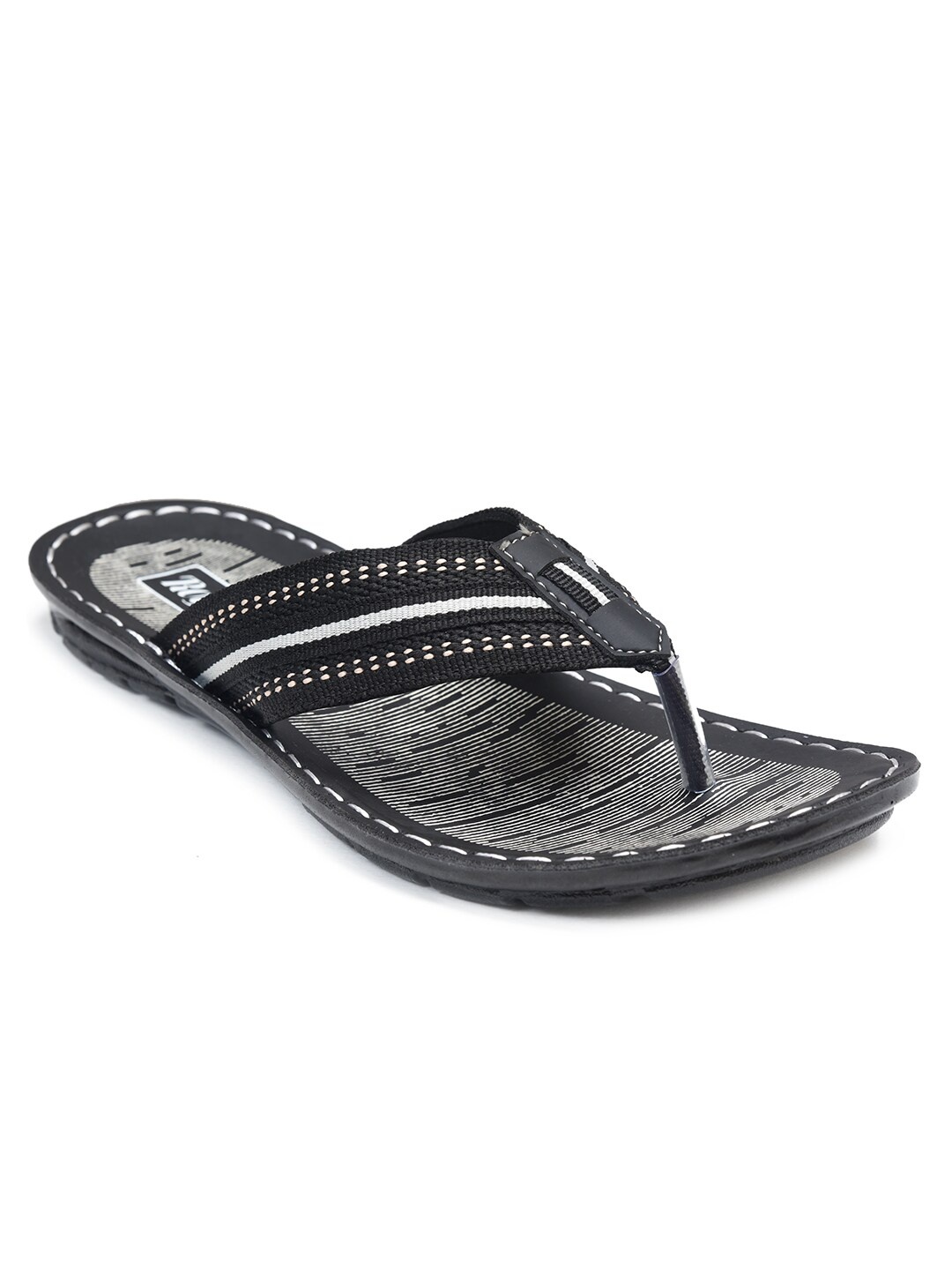 

Ajanta Men Thong Flip-Flops, Black