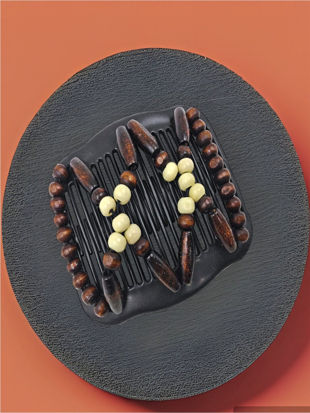 

Proplady Embellished Comb Pin, Camel brown