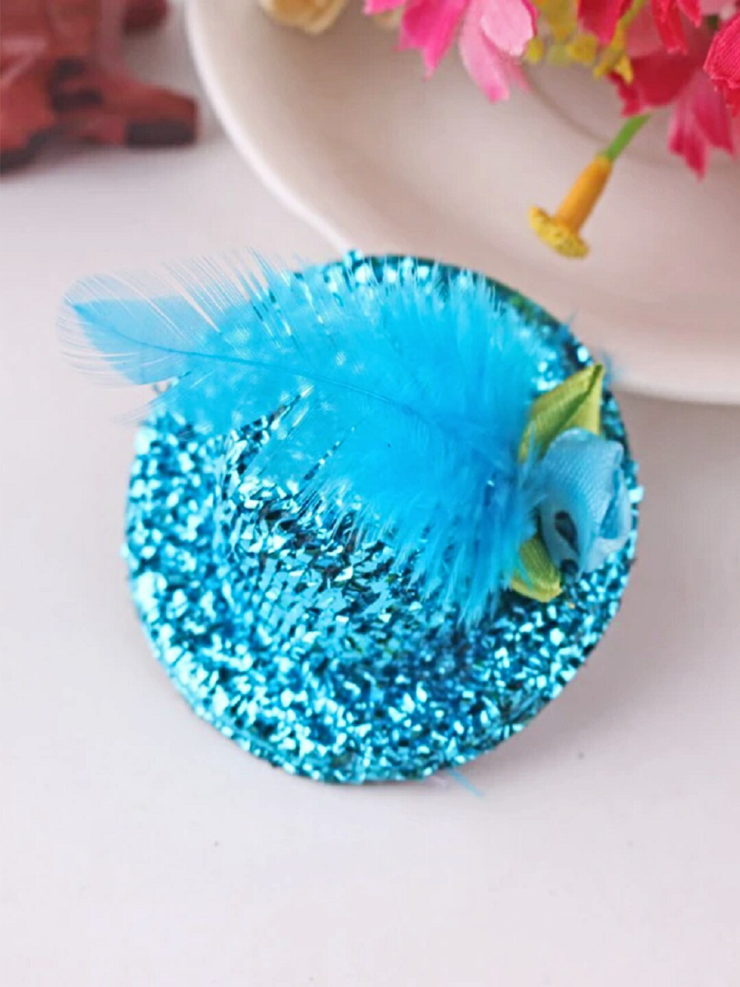 

Proplady Girls Embellished Alligator Hair Clip, Turquoise blue