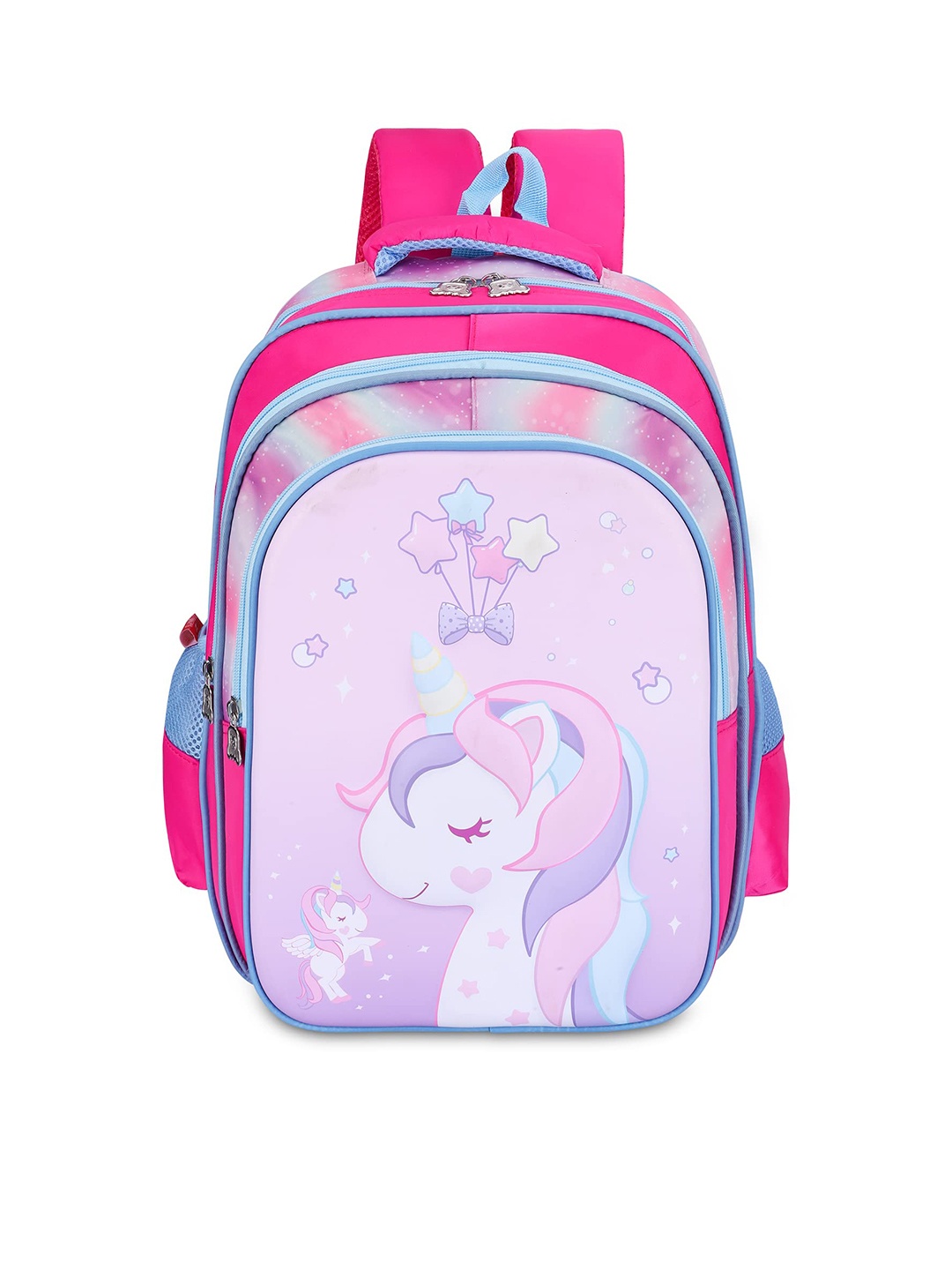 

THE CLOWNFISH Kids Graphic Printed Backpack, Pink