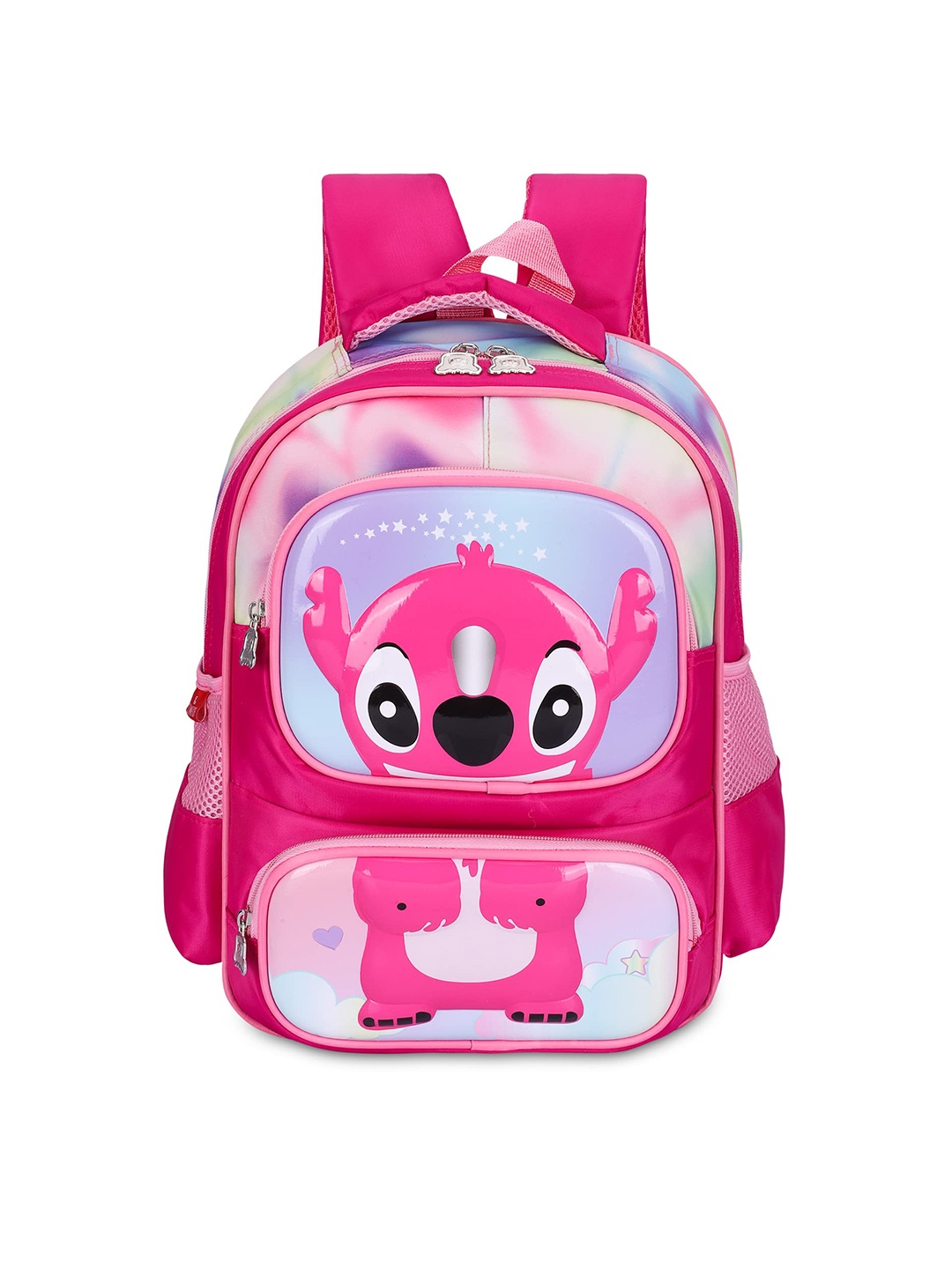 

THE CLOWNFISH Little Champ Kids Graphic Backpack, Pink