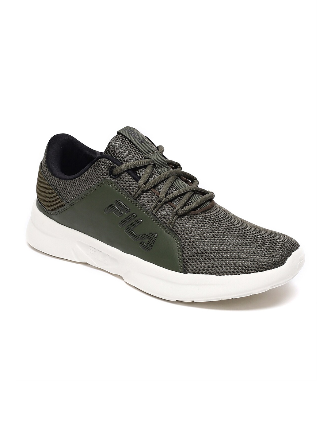 

FILA Men ETO Mesh Running Sports Shoes, Olive