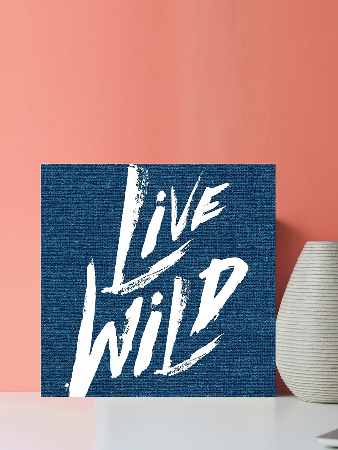 

Gallery99 White & Blue Live Wild Motivational Quotes Wall Art