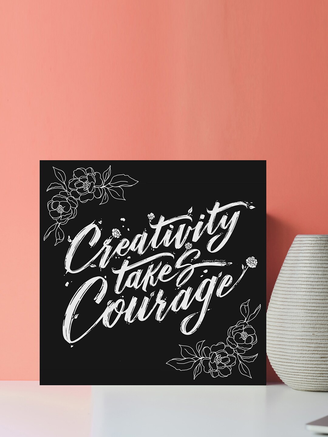 

Gallery99 White & Black Creativity takes Courage Motivational Quotes Wall Art