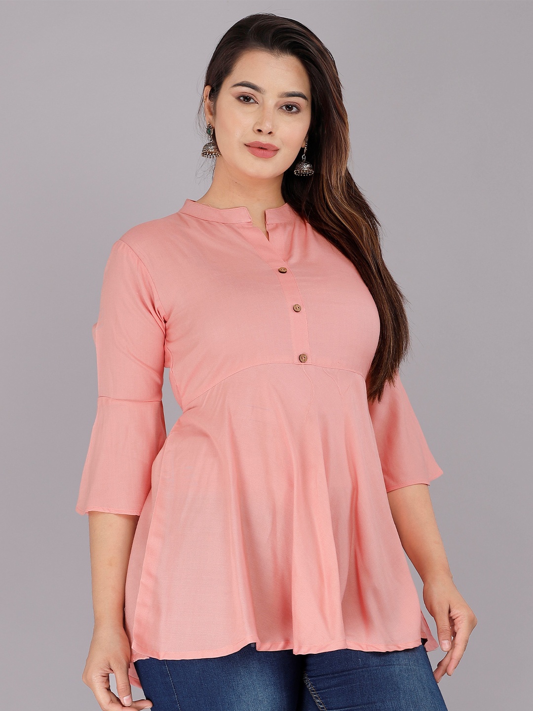 

Subh LAXMI Mandarin Collar Tunic, Peach