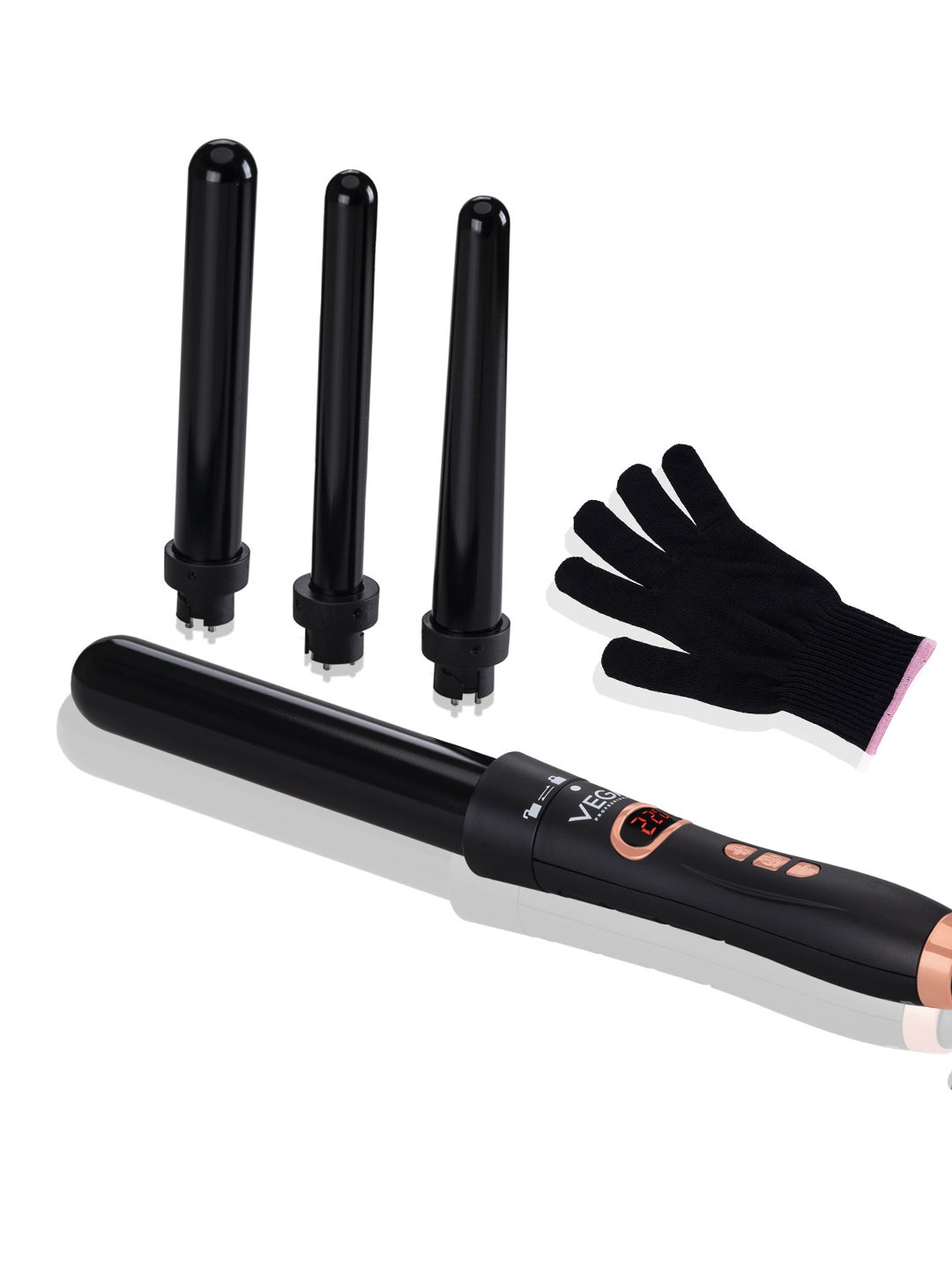 

VEGA PROFESSIONAL VPPCT-09 Pro Curl Master 4 in 1 Multi Tong Hair Curler - Black