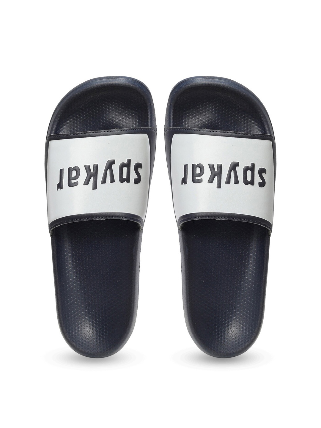 

SPYKAR Men Printed Sliders, Navy blue