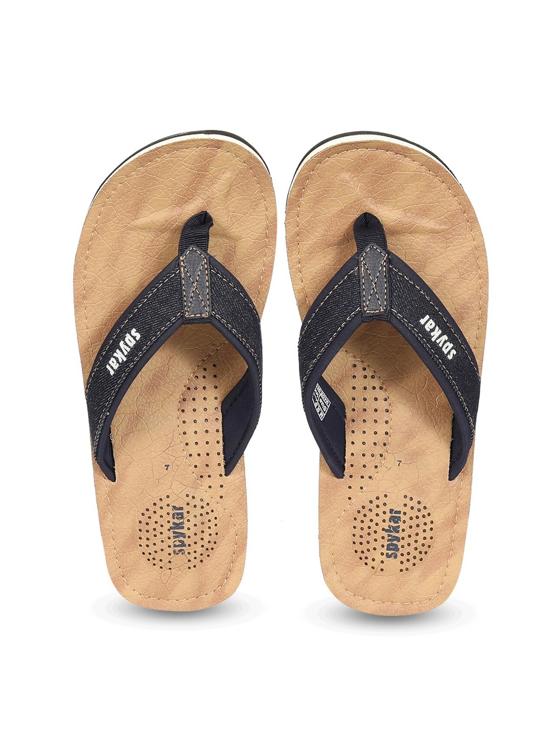 

SPYKAR Men Printed Thong Flip-Flops, Beige
