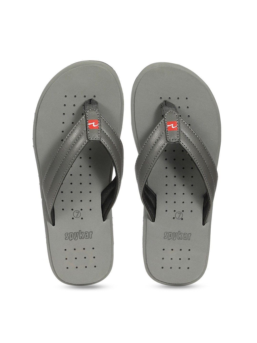 

SPYKAR Men Textured Thong Flip-Flops, Grey