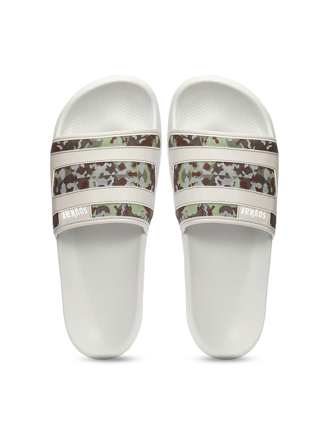 

SPYKAR Men Printed Sliders, Grey