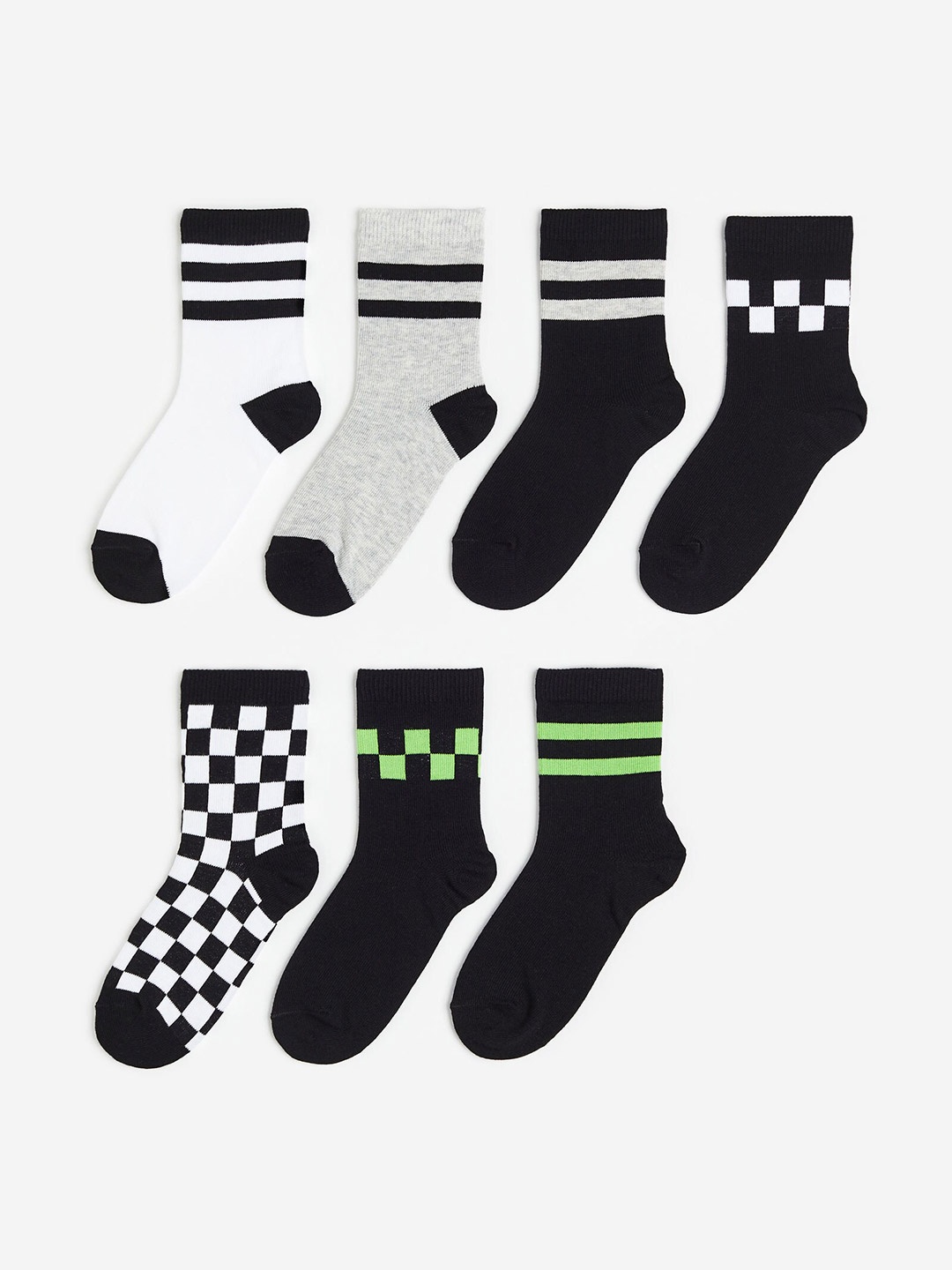 

H&M Boys 7-Pack Socks, Black