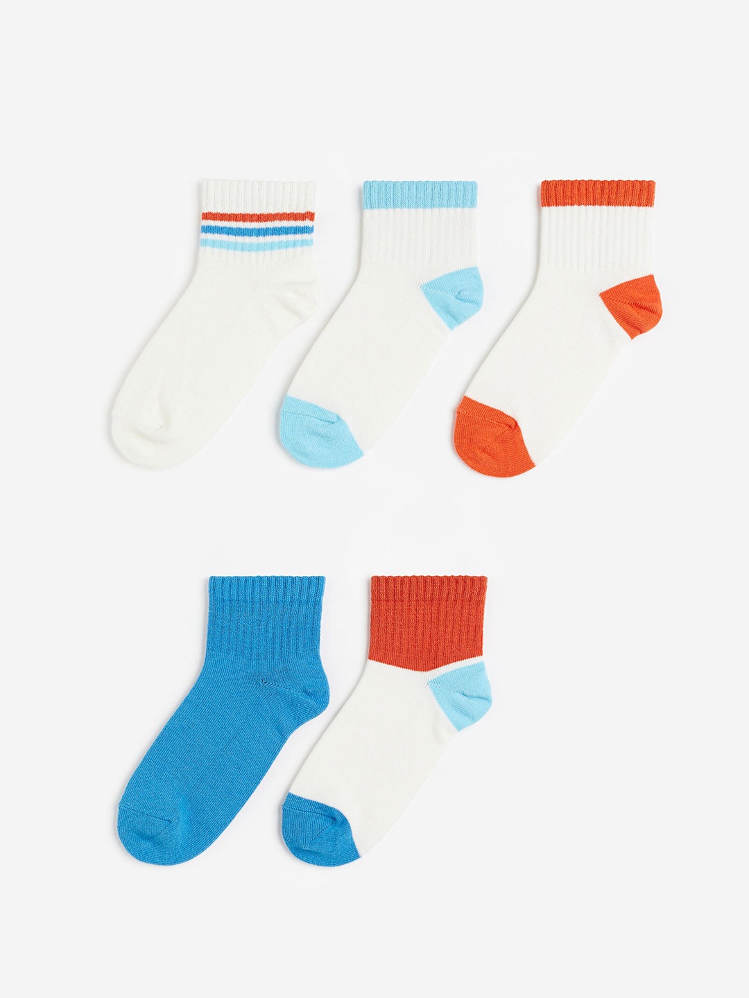 

H&M Infant Boys 5-Pack Sports Socks, Blue