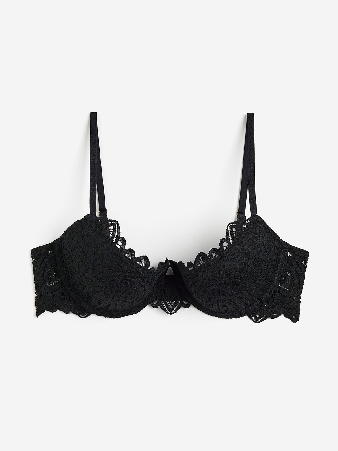 

H&M Lace Push Up Bra, Black