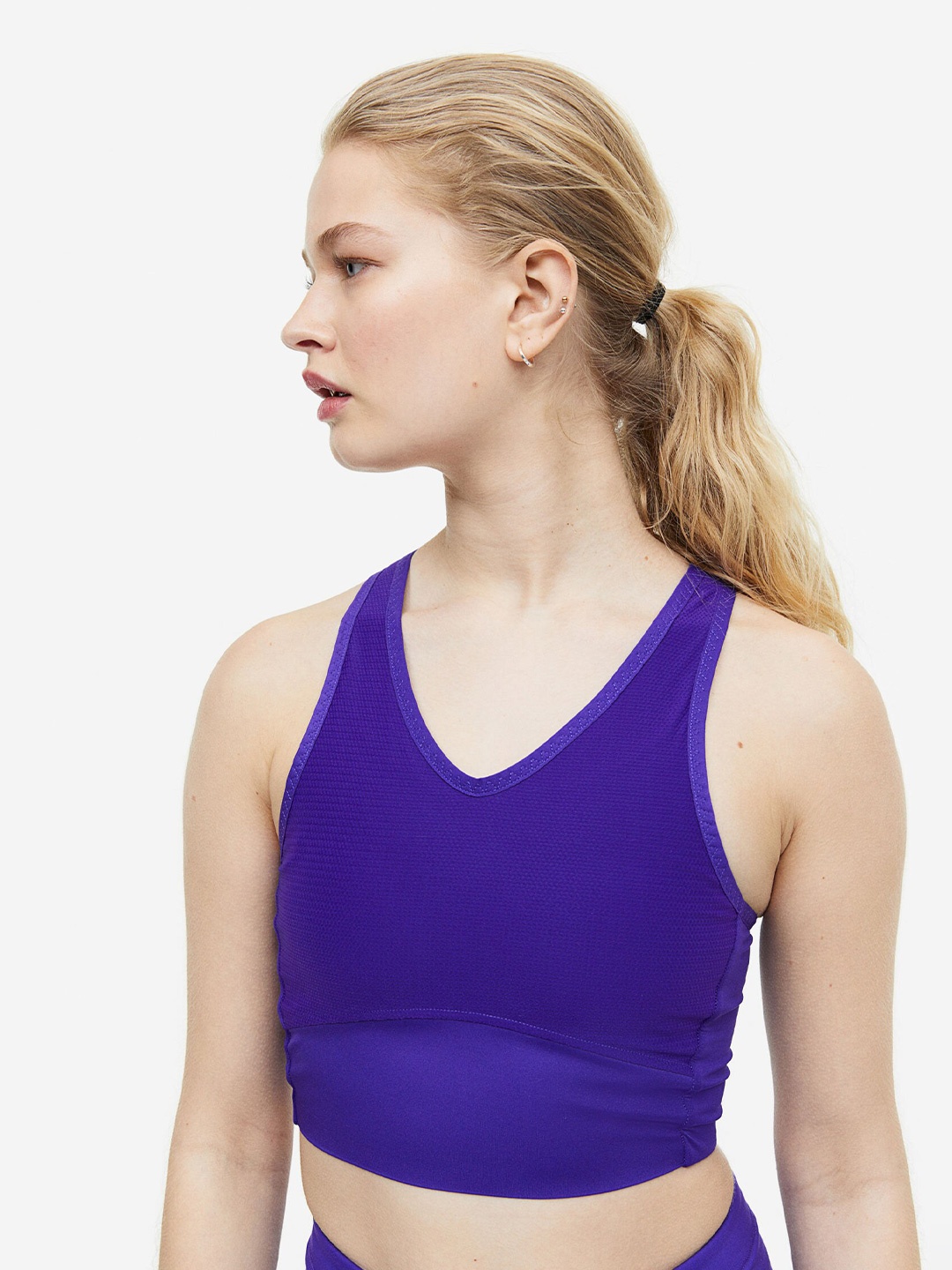 

H&M DryMove Light Support Sports Bra, Purple