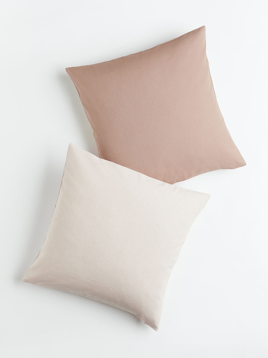 

H&M Beige Colored & Pink 2-Pack Cotton Canvas Cushion Covers