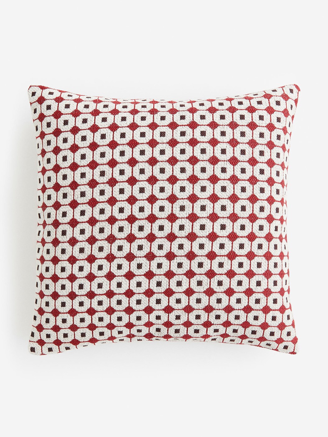 

H&M Red & White Patterned Cushion Cover