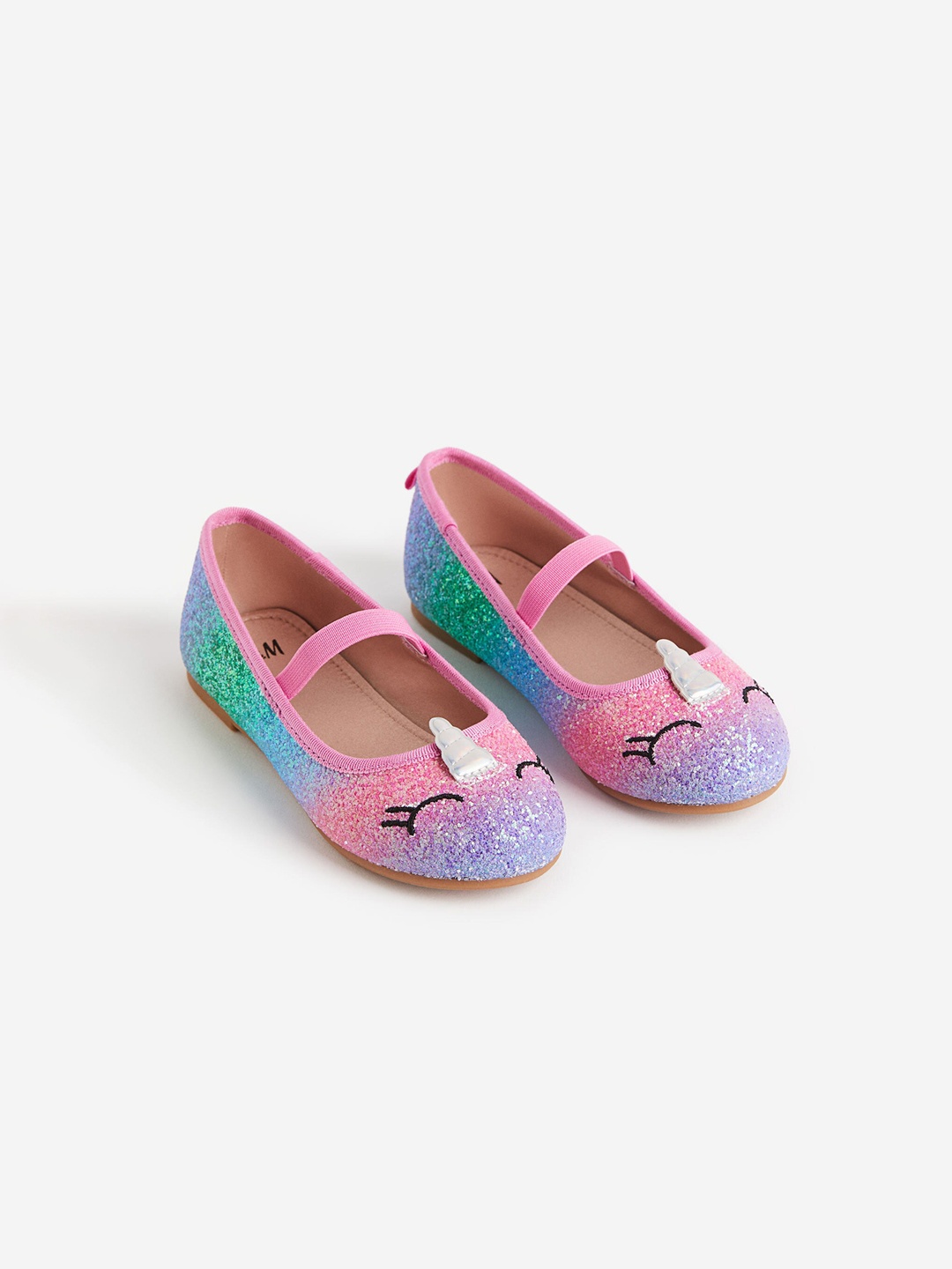 

H&M Infant Girls Appliqud Ballet Pumps, Pink
