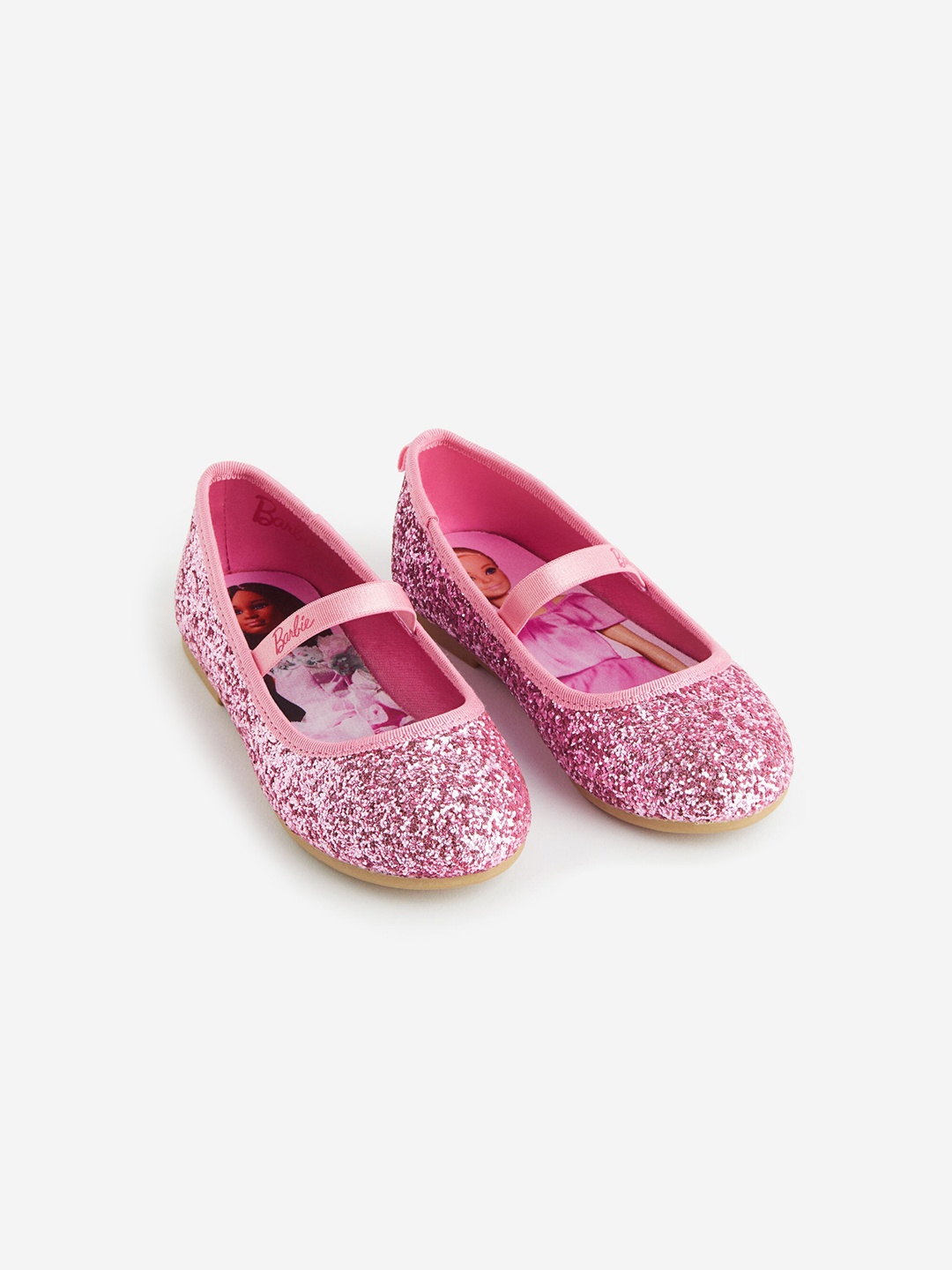 

H&M Infant Girls Glittery Ballet Pumps, Pink