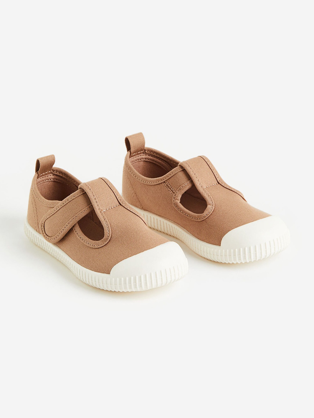 

H&M Girls Canvas Trainer Flats, Beige