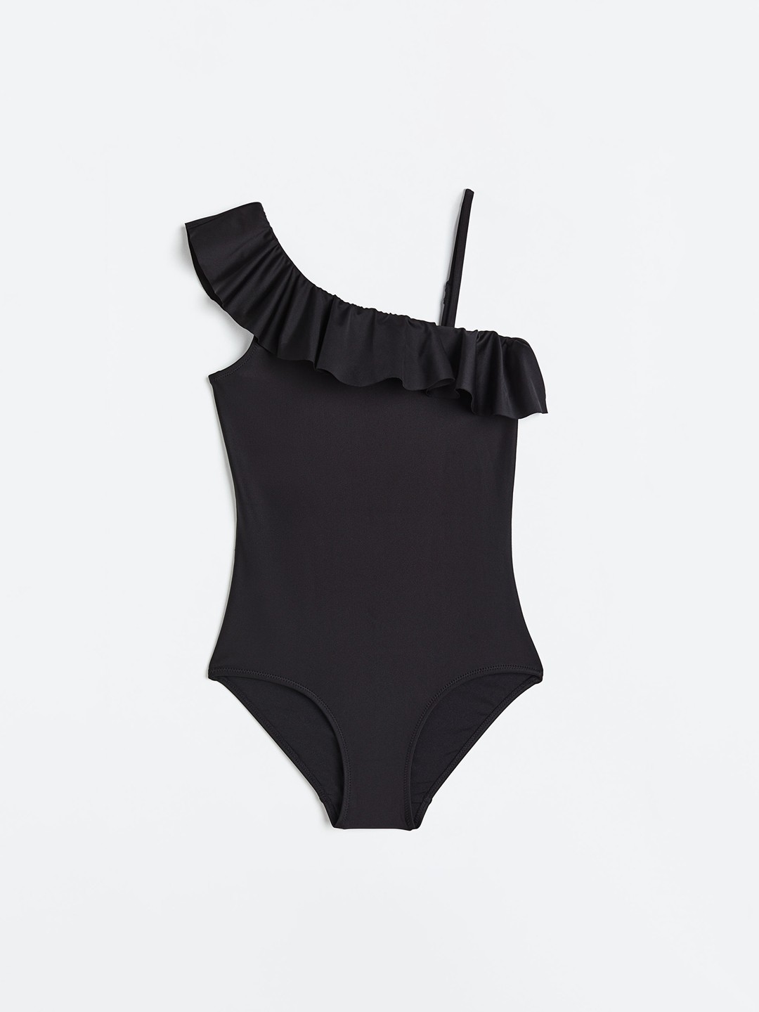 

H&M Girls One-Shoulder Swimsuit, Black