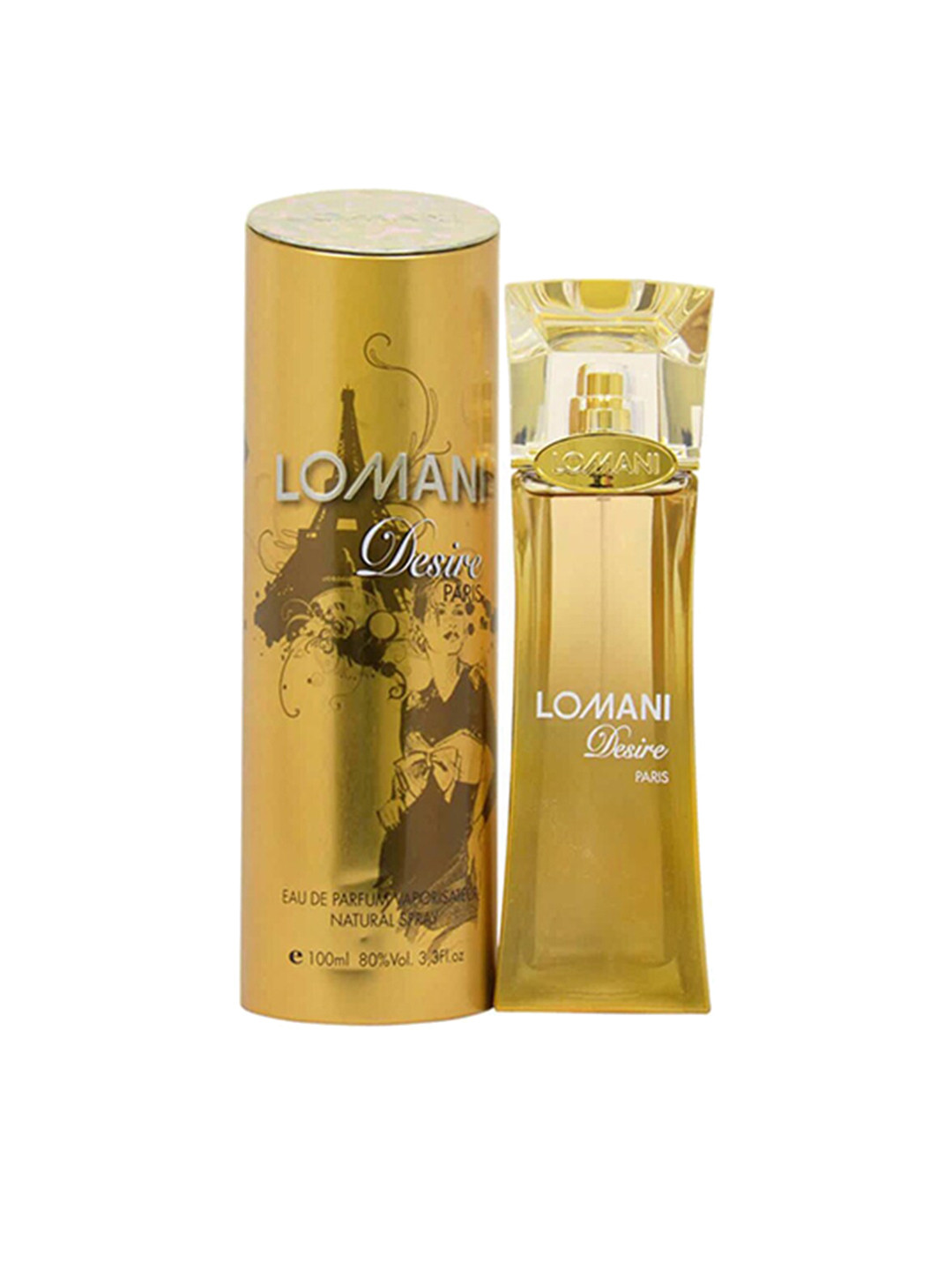 

Lomani Women Desire Paris Long Lasting - 100ml, Gold