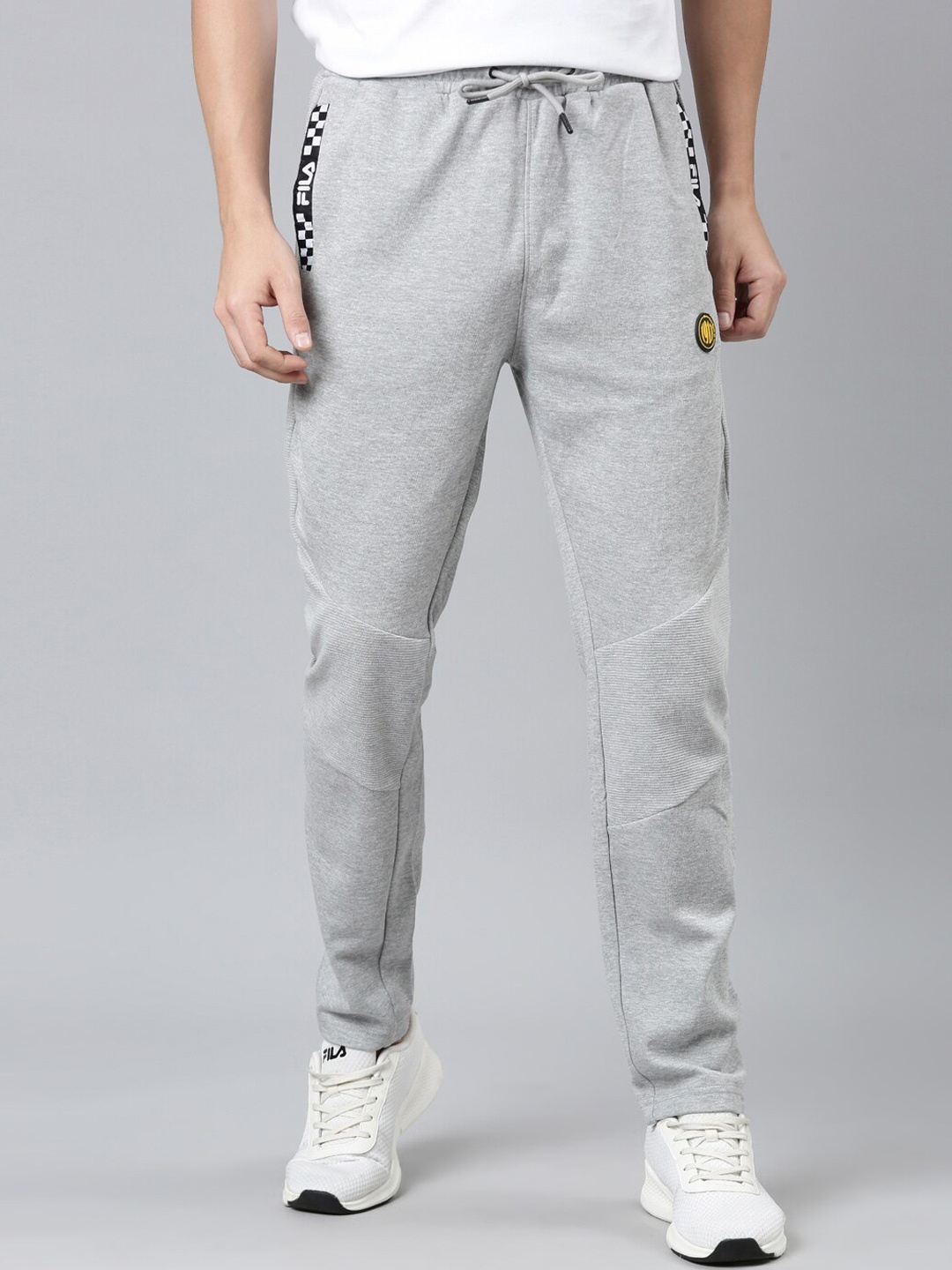 

FILA Men Excellent Comfort Natural Softness Mid-Rise Cotton Sports Track Pants, Grey