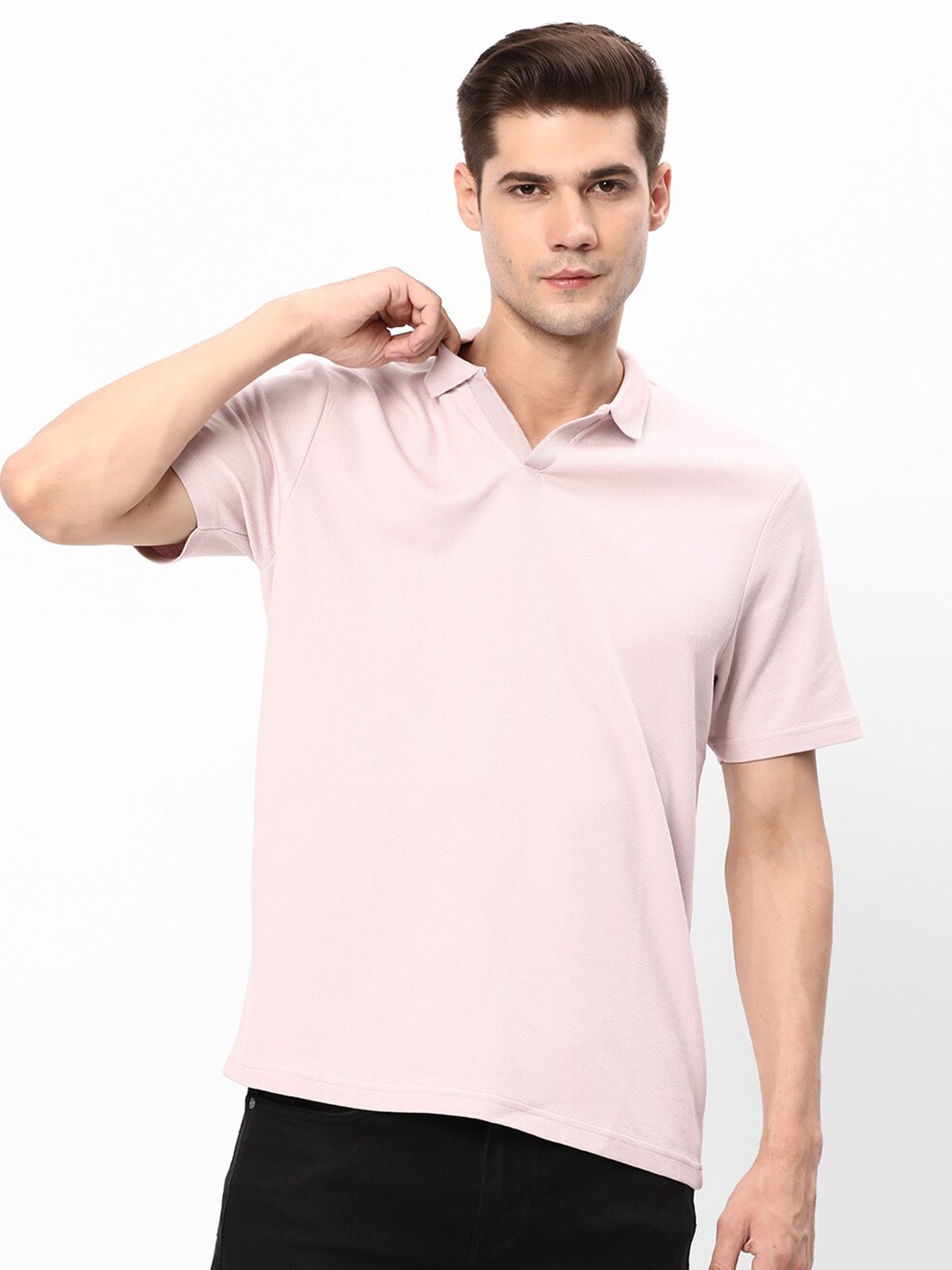 

R&B Polo Collar Regular Fit T-shirt, Purple