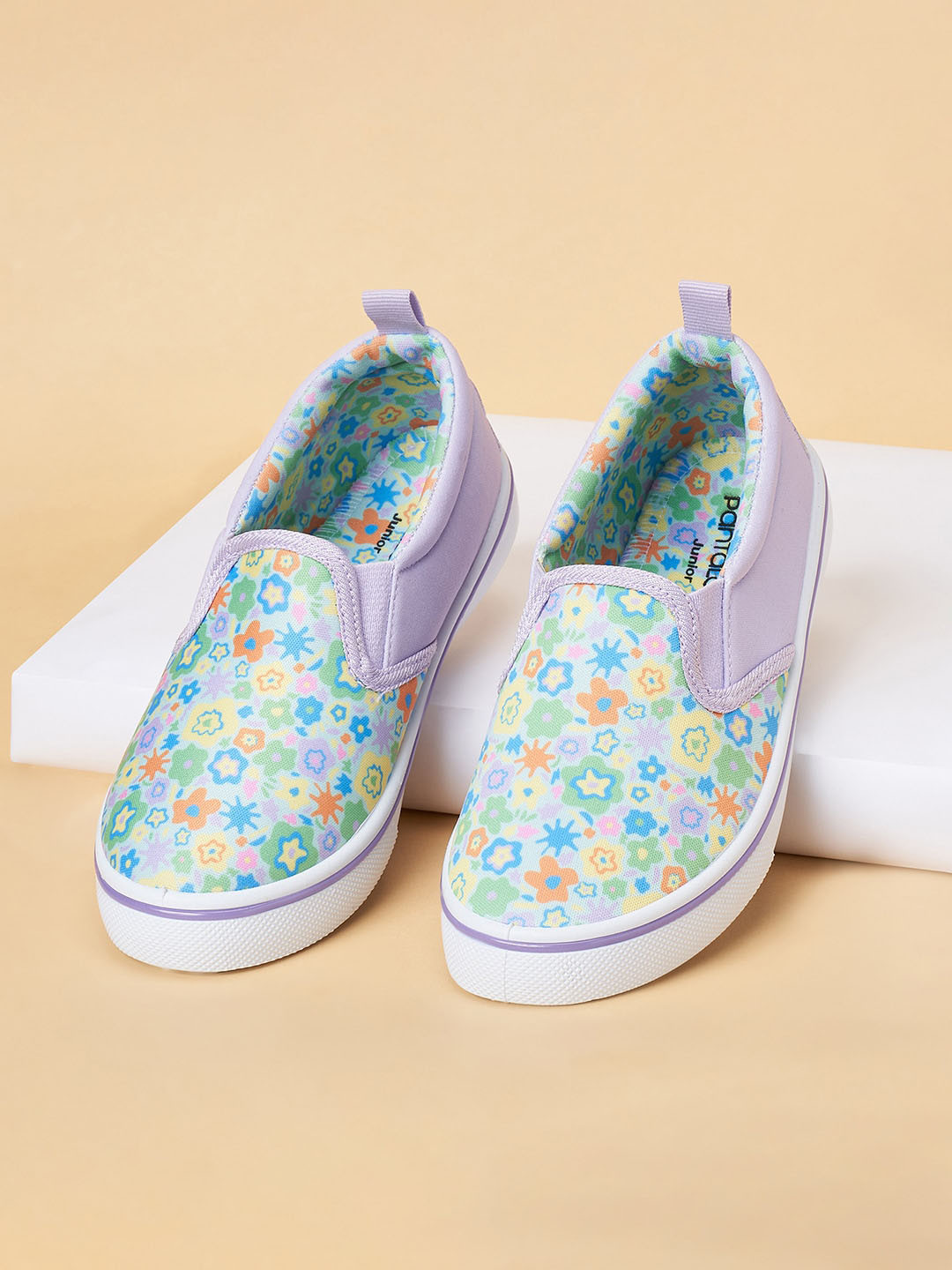 

Pantaloons Junior Girls Purple Printed Slip-On Loafers