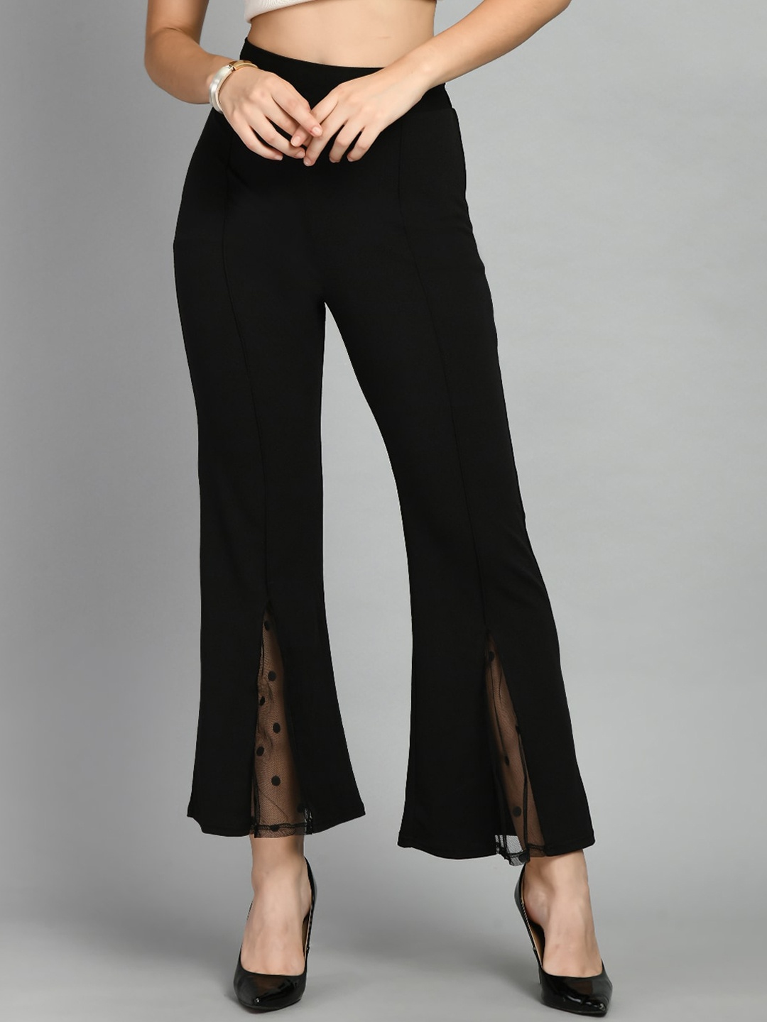 

IUGA Women Relaxed Straight Leg Bootcut Trousers, Black
