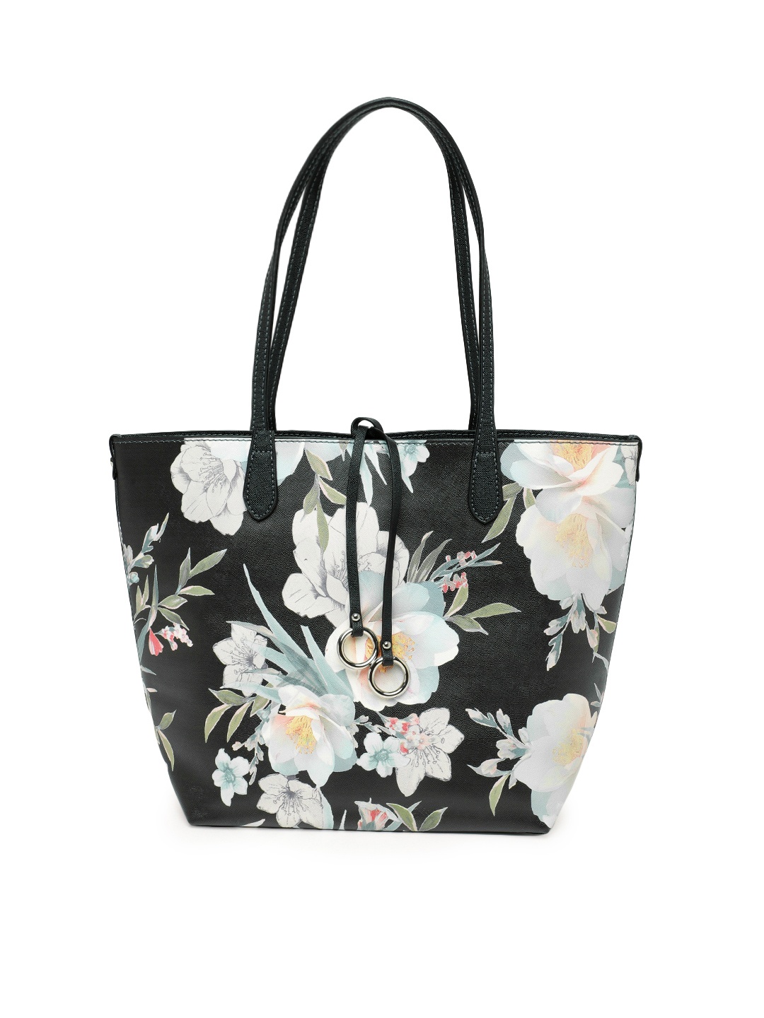 

DressBerry Black Printed Tote Bag