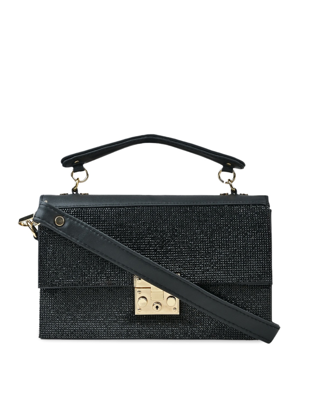 

Vdesi Rhinestone Satchel Sling Bag, Black