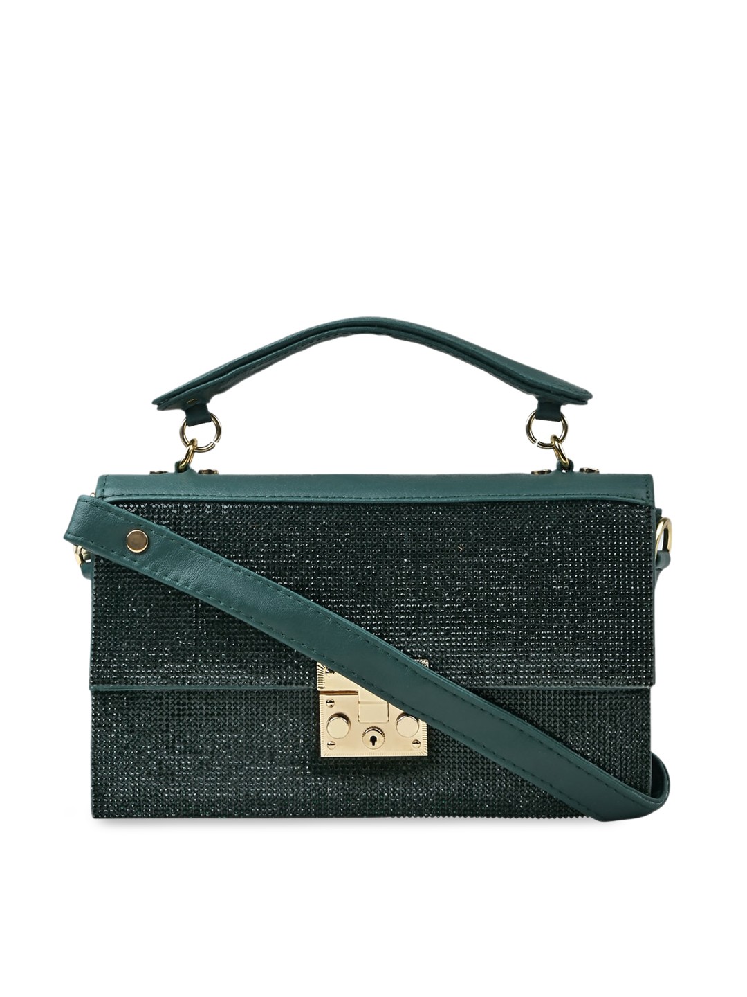 

Vdesi Rhinestone Satchel Sling Bag, Green